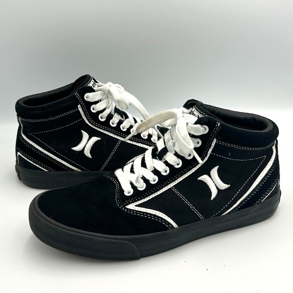 Hurley Other - Hurley Men's 8 Skate Shoes Canvas Lace Up High Top‎ Kayo Chukka Black White 90s